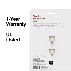 Staples 6 Outlet Adapter, White (22145)