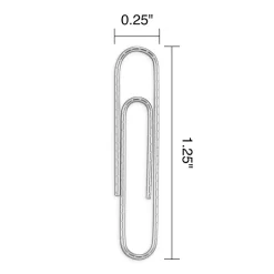 Staples #1 Paper Clips, Silver, 1,000 Clips/Pack (A7026599A/50452)
