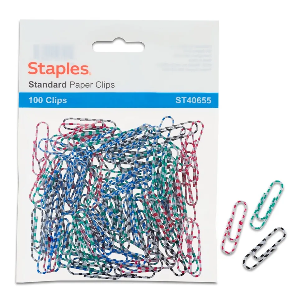 Staples® #1 Paperclip 100 PK - Tiger