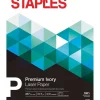 Staples 30% Recycled 8.5" x 11" Multipurpose Paper, 32 lbs., 100 Brightness, Ivory, 300/Pack (358C-STP)