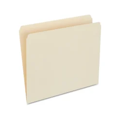 Staples 30% Recycled File Folders, Single Tab, Letter Size, Manila, 100/Box (ST56676-CC)