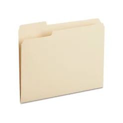Staples 30% Recycled File Folders, 1/3-Cut Tab, Left Position, Letter Size, Manila, 100/Box (ST116749/116749)