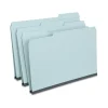 Staples 60% Recycled Heavyweight File Folders, 1/3-Cut Tab, Legal Size, Light Blue, 25/Box (ST621318)