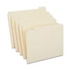 Staples 30% Recycled Reinforced File Folders, 1/5-Cut Tab, Letter Size, 100/Box (ST509000/509000)