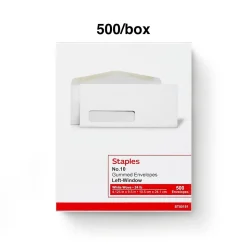 Staples #10 Window Envelopes, 4 1/8