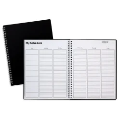 Staples 8.5" x 11" Academic Weekly Teacher Planner, Black (TR59498-21)