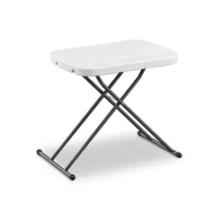 Staples® 25.5" x 17.8" Heavy Duty Folding Table, White (79143)