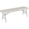 Staples 8' x 30" Heavy Duty Plastic Folding Table, White (79233/54273)