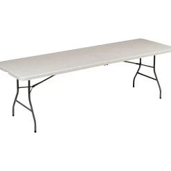 Staples 8' x 30" Heavy Duty Plastic Folding Table, White (79233/54273)