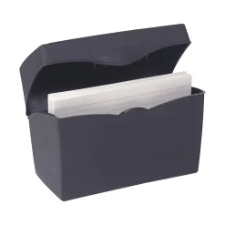 Staples 4" x 6" Index Card File, Black (36939)