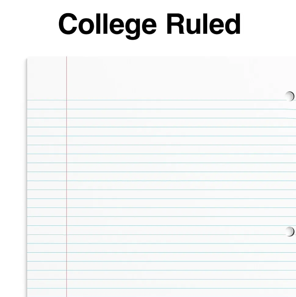 Staples Accel 1-Subject Notebook, 8.5" x 11", College Ruled, 100 Sheets, Blue (ST20955D)