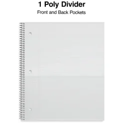 Staples® Accel 1-Subject Subject Notebooks, 8.5