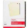Staples Alphabetical Pre-Printed Paper Divider, A-Z Tabs, Buff/Black Tabs, 1 Set (18946/11483)