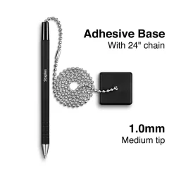 Staples® Anchor Counter Top Pens, Medium Point, 1.0mm, Black Ink (ST31587)