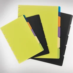 Staples® Arc System Tab Dividers, Black, 5-5/6