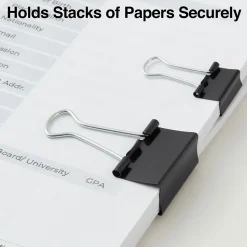 Staples Assorted Binder Clips, 1