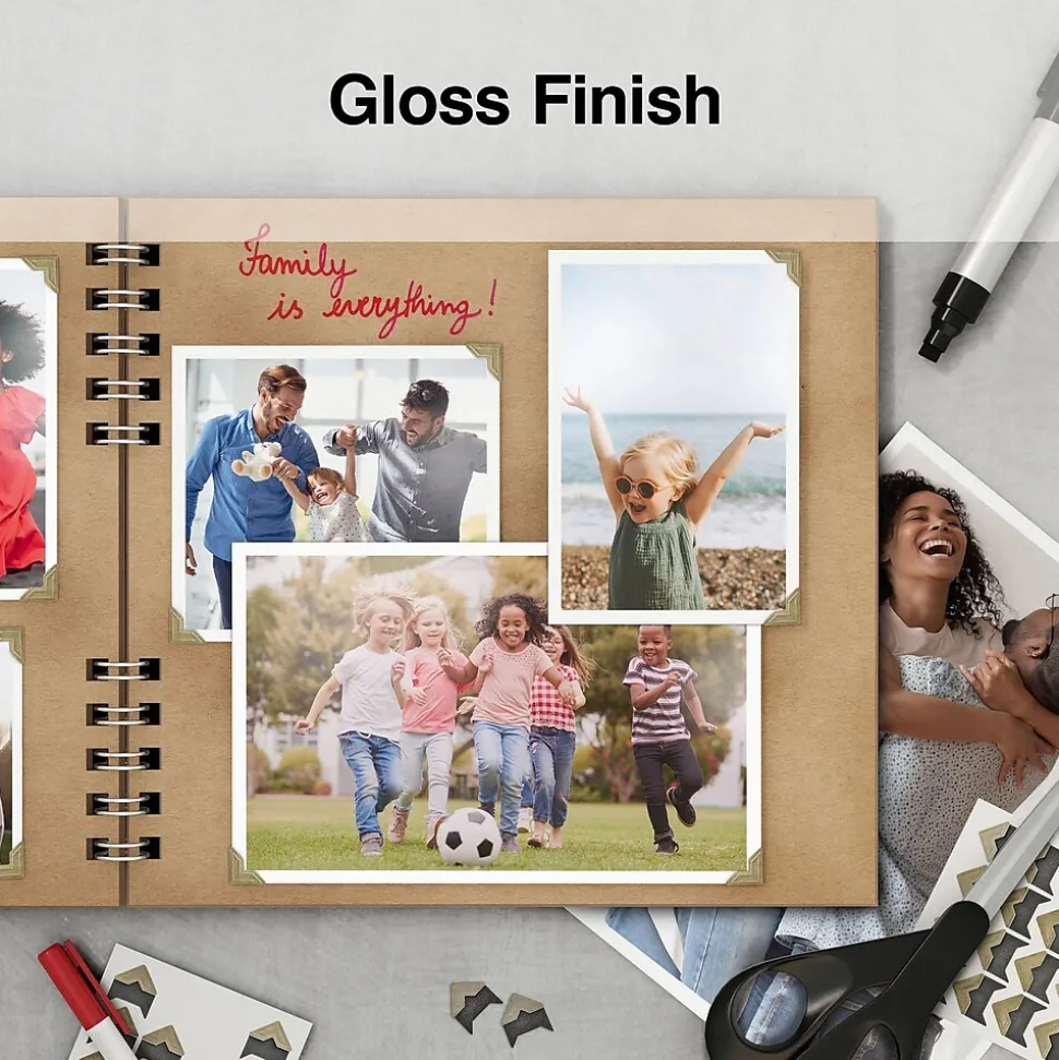 Staples Basic Glossy Photo Paper, 8.5"W x 11"L, 100/Pack (19900/13607)