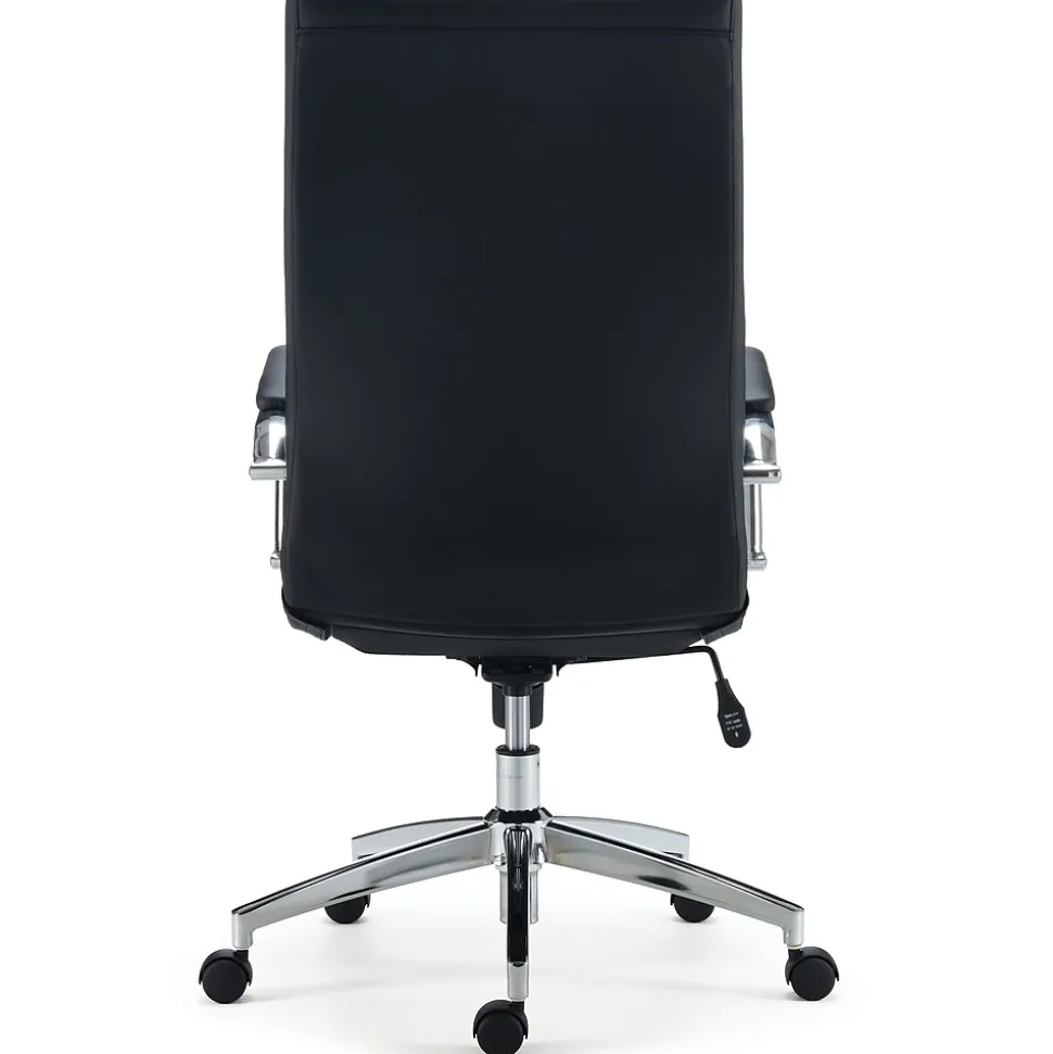 Staples Bentura Ergonomic Bonded Leather Swivel Managers Chair, Black (53234)