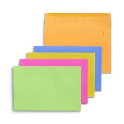 Staples Booklet Envelopes, 8 3/4" x 5 3/4", Assorted Colors, 50/Box (ST20558-CC)