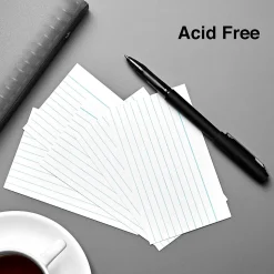 Staples Brand 3" x 5" Index Cards, Lined, White, 100/Pack (ST51013-CC)