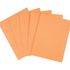 Staples Brights Multipurpose Colored Paper, 20 lbs., 8.5" x 11", Orange, 500/Ream (25208)