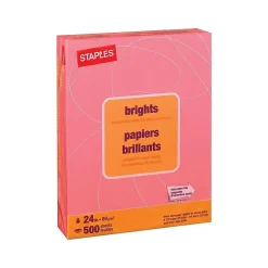 Staples Brights Multipurpose Paper, 24 lbs., 8.5