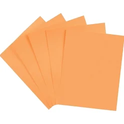 Staples Brights Multipurpose Paper, 24 lbs., 8.5" x 11", Orange, 500/Ream (20108)