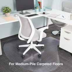 Staples® Carpet Chair Mat, Medium-Pile, Clear (20237-CC)