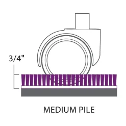 Staples Carpet Chair Mat with Lip, 45