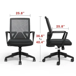 Staples Cartwright Ergonomic Fabric Swivel Task Chair, Black (ST62400)