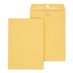 Staples Clasp & Moistenable Glue Kraft Catalog Envelopes, 7.5"L x 10.5"H, Brown, 100/Box (233577/19268)