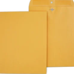Staples Clasp & Moistenable Glue Kraft Catalog Envelopes, 10"L x 13"H, Brown, 250/Box (487494/17243)