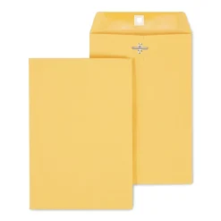 Staples Clasp & Moistenable Glue Kraft Catalog Envelopes, 6.5" x 9.5", Brown, 100/Box (534990/19815)