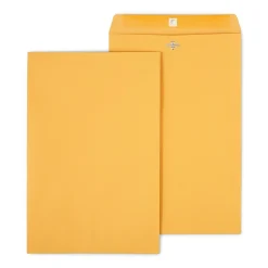 Staples Clasp & Moistenable Glue Kraft Catalog Envelopes, 10"L x 15"H, Brown, 100/Box (535021/19814)