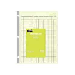 Staples Columnar Books, 100 Pages, 5 Columns, Green, 2/Pack (217851ABF)