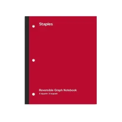 StaplesĀ® Combo 1-Subject Subject Notebooks, 8.5" x 11", Specialty Ruled, 100 Sheets, Assorted (06497)