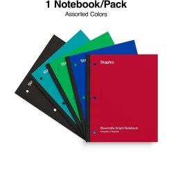 Staples® Combo 1-Subject Subject Notebooks, 8.5