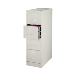 Staples Commercial 4-Drawer Vertical File Cabinet, Locking, Letter, Gray, 25"D (25163D)