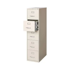 Staples Commercial 5-Drawer Vertical File Cabinet, Letter Size, Lockable, 61.38