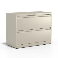 Staples Commercial 2-Drawer Lateral File Cabinet, Letter/Legal Size, Lockable, 28.15"H x 36"W x 18.62"D, Putty (60921/17450)