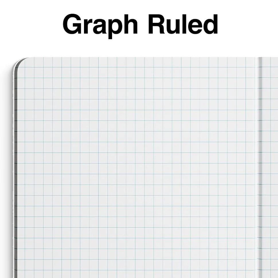 Staples® Composition Notebooks, 7.5" x 9.75", Graph Ruled, 80 Sheets, Green/White (ST55068C)