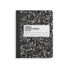 Staples Composition Notebook, 7.5" x 9.75", College Ruled, 100 Sheets, Black/White, 48/Carton (40451CT)