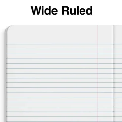 Staples™ Composition Notebook, 7.5" x 9.75", Wide Ruled, 80 Sheets, Blue/White, 24 Notebooks/Carton (55ST063CT)