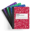 Staples® Composition Notebook, 9.75" x 7.5", Wide Ruled, 80 Sheets, Assorted Colors, 48/Carton (20702CT)