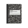 Staples Composition Notebook, 7.5" x 9.75", Wide Ruled, 80 Sheets, Black/White, 48 Notebooks/Carton (ST55076CT)