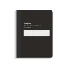Staples Composition Notebook, 7.5" x 9.75", College Ruled, 80 Sheets, Black, 4/Pack (ST58293)