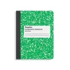 Staples® Composition Notebook, 7.5" x 9.75", Wide Ruled, 100 Sheets, Green (ST55074)