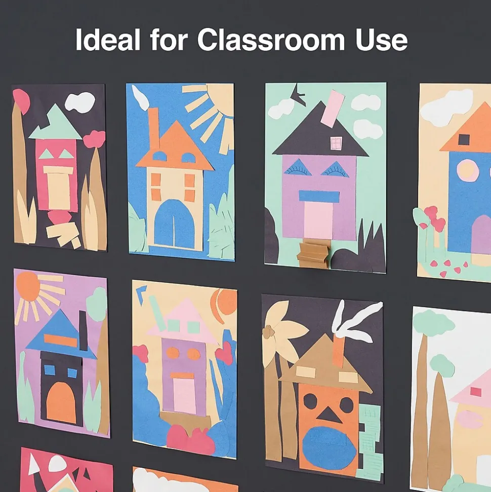 Staples Construction Paper, 9"W x 12"L, Assorted, 200/Pack (23104)