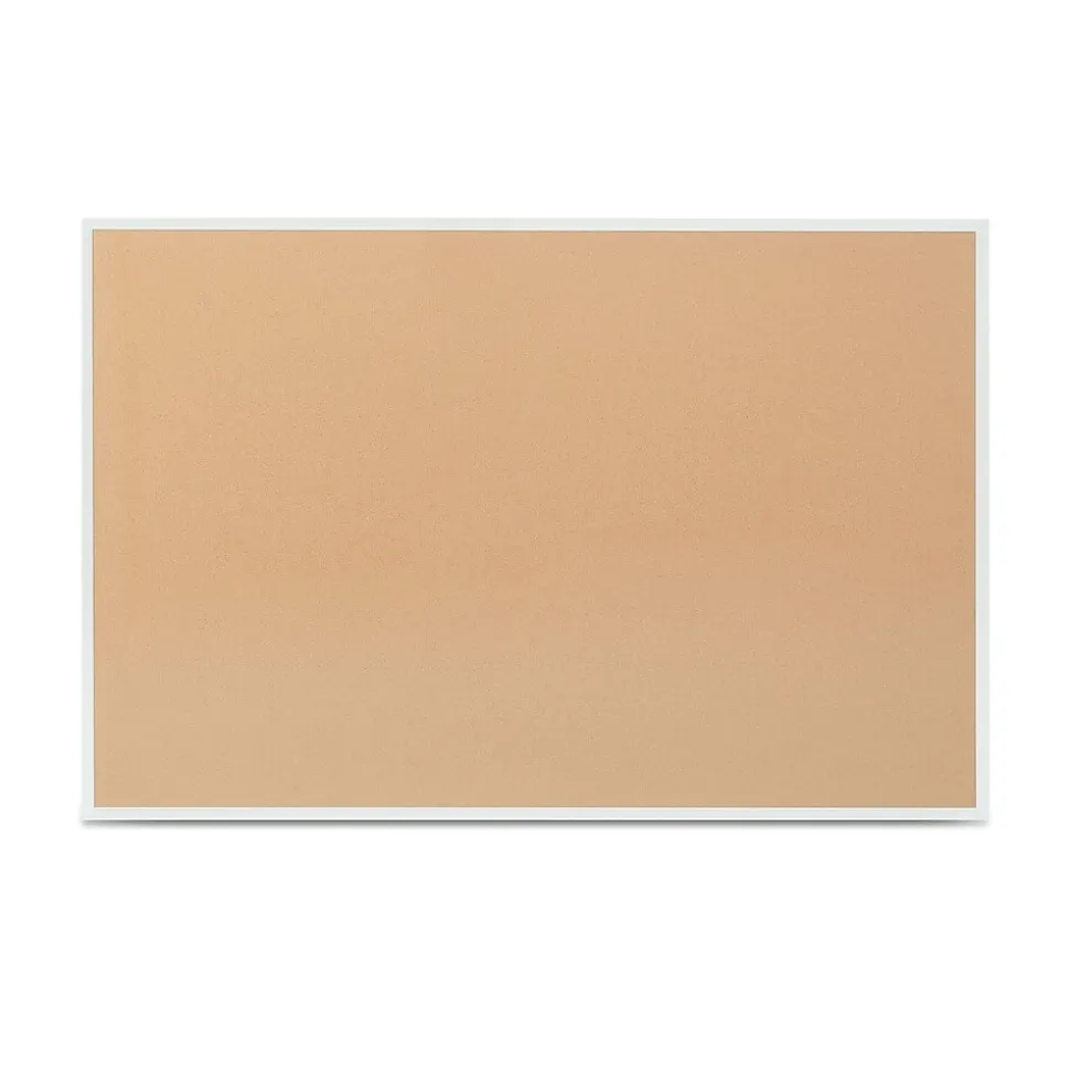 Staples Cork Bulletin Board, Aluminum Frame, 6'W x 4'H (28317-CC)