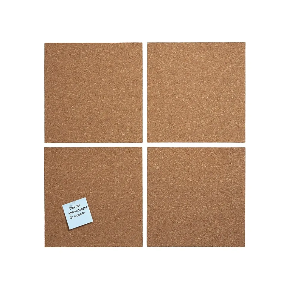 Staples Cork Bulletin Board, 1' x 1' (28717)